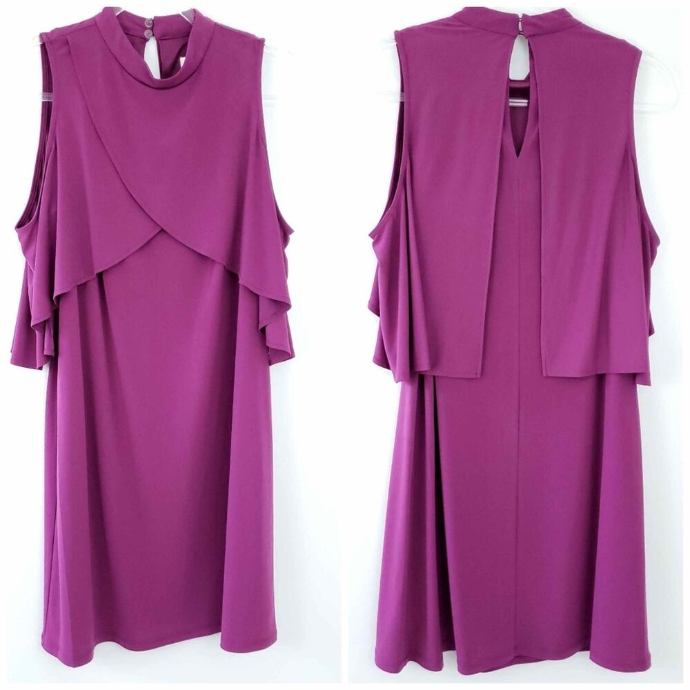 NWT London Times Sleeveless Dress Asymmetrical  8